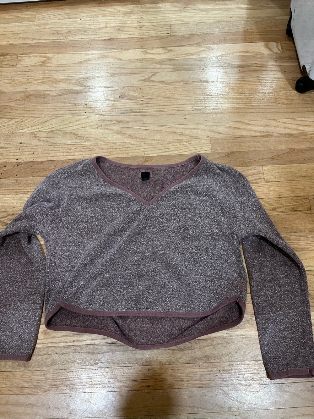 BDG Women's V-Neck Cozy Sweater Pullover - Dusty Mauve